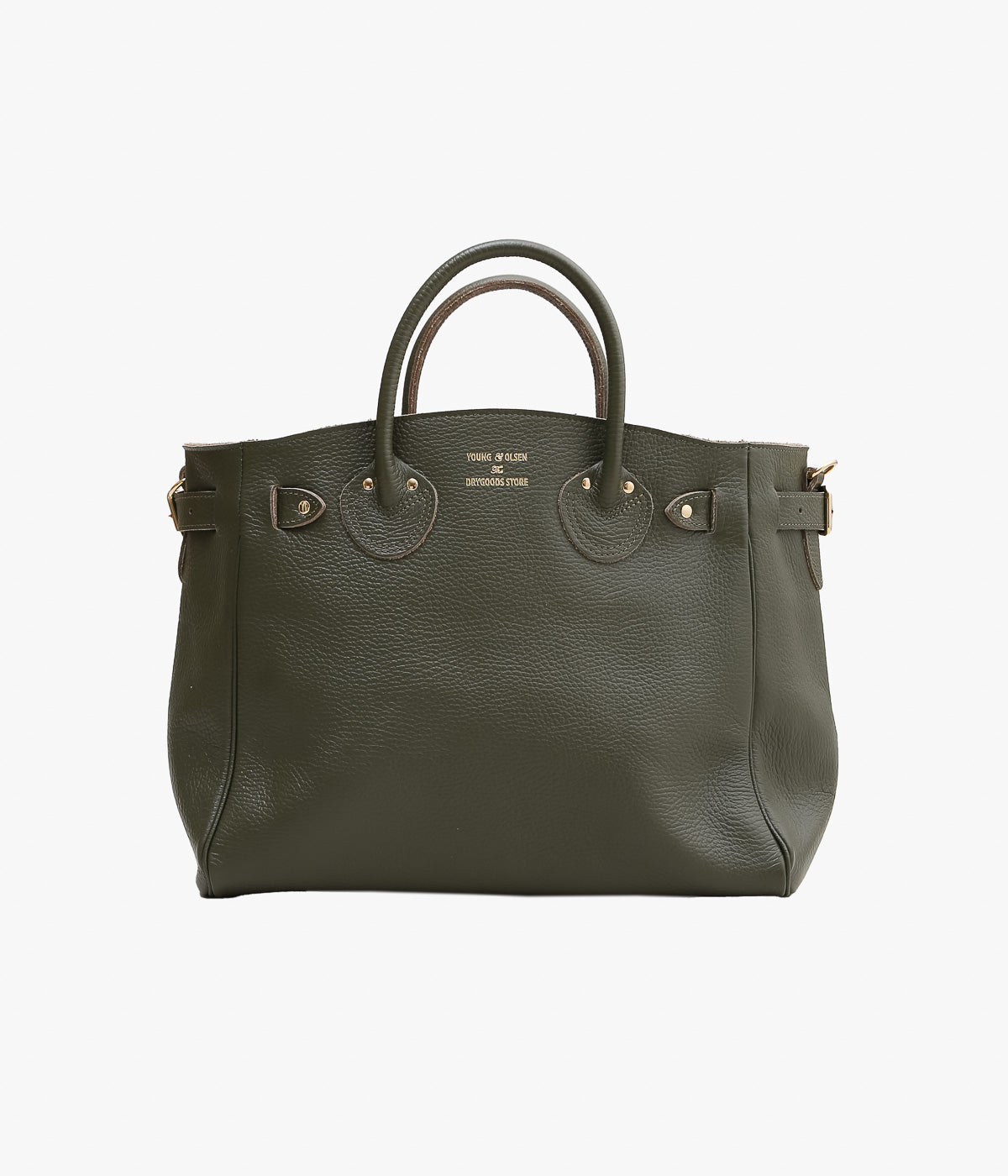 YOUNG&OLSEN THE DRYGOODS STORE ''EMBOSSED LEATHER BELTED TOTE S