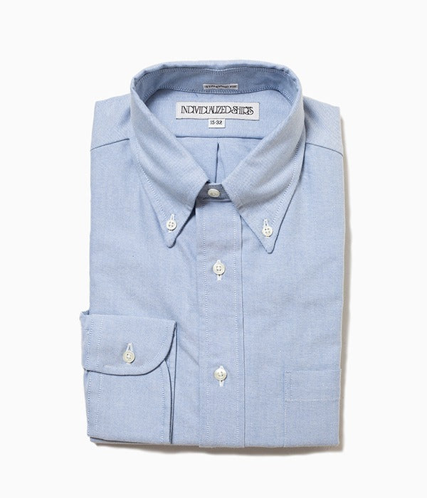 INDIVIDUALIZED SHIRTS "REGATTA OXFORD (STANDARD FIT BUTTON DOWN SHIRT) (LT BLUE)"