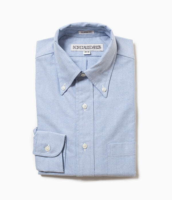 INDIVIDUALIZED SHIRTS "REGATTA OXFORD (CLASSIC FIT BUTTON DOWN SHIRT)(LT BLUE)"