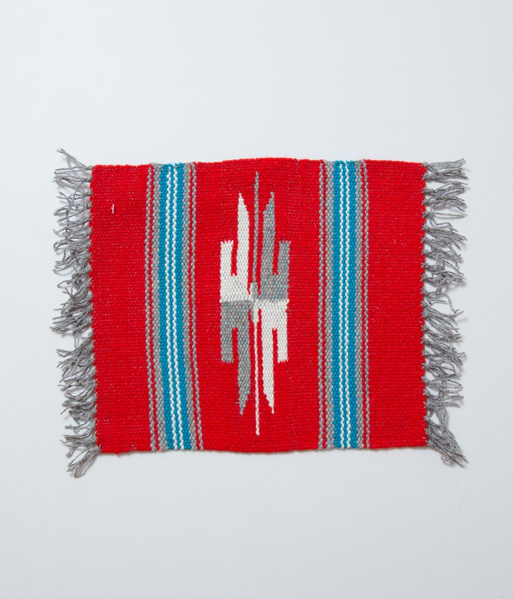 VINTAGE "50'S〜 CHIMAYO RUG SQUARE SMALL"(RED1)