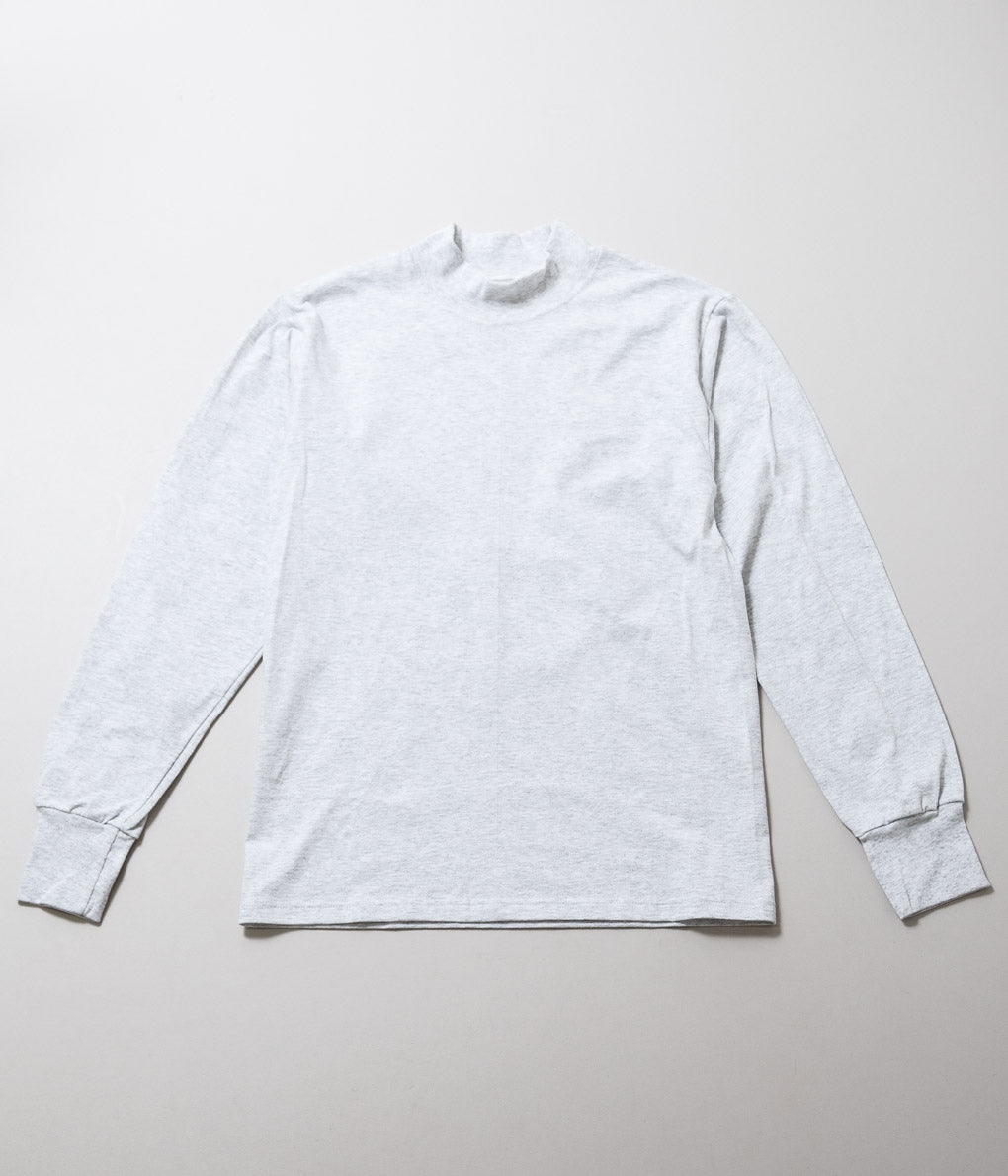 LIFE WEAR "MOCK NECK LONG SLEEVE TEE"(ASH)