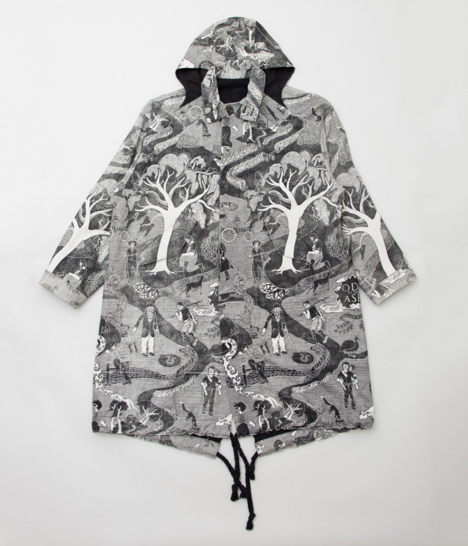 MONAD LONDON "WALTER MILITARY PARKA" (NATURAL, CARBON PRINT)
