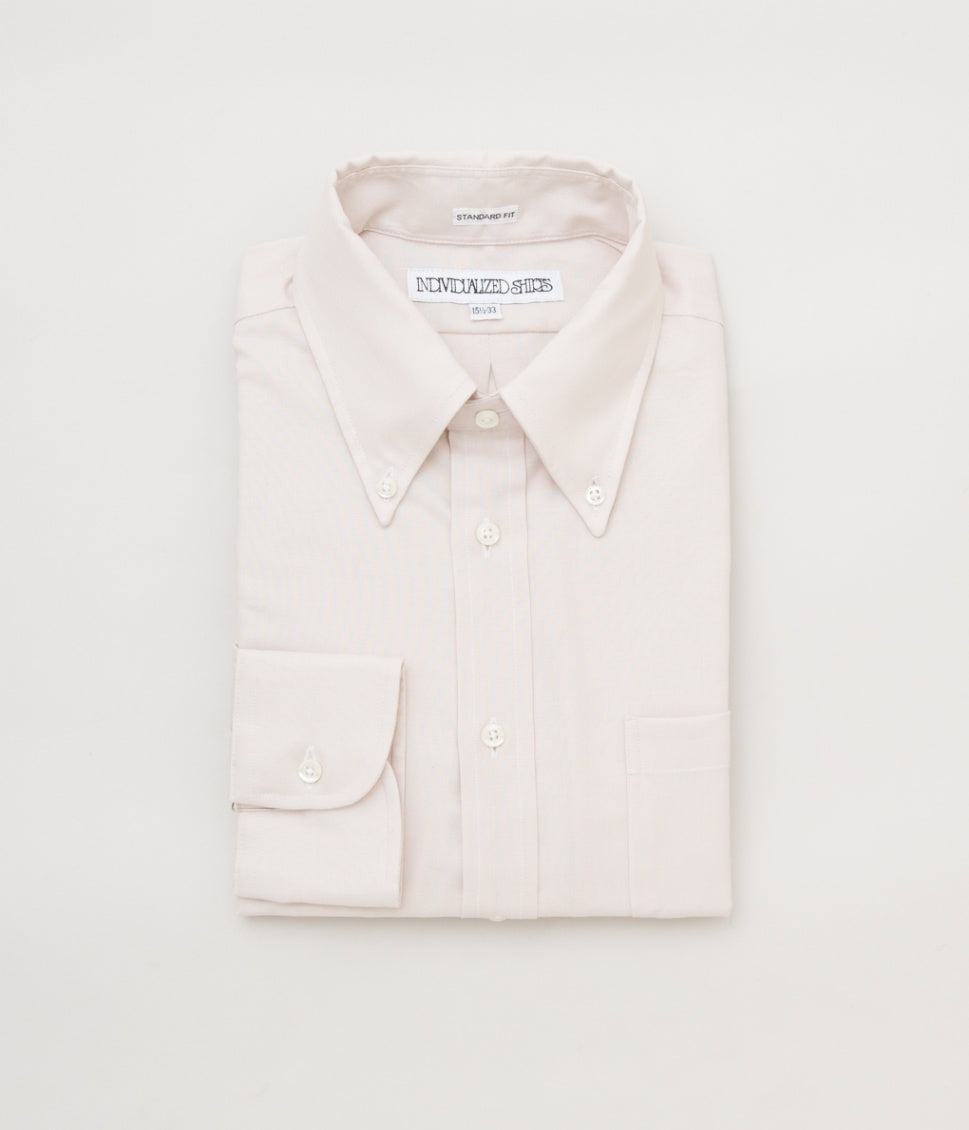 INDIVIDUALIZED SHIRTS "HERITAGE CHAMBRAY (STANDARD FIT BUTTON DOWN SHIRT)" (BEIGE)