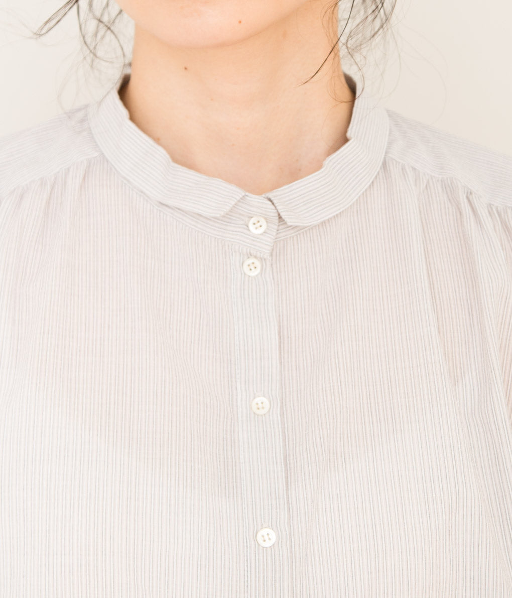 STUDIO DE LOSTANGES "METAPHORE BLOUSE"(FINE BEIGE STRIPE)