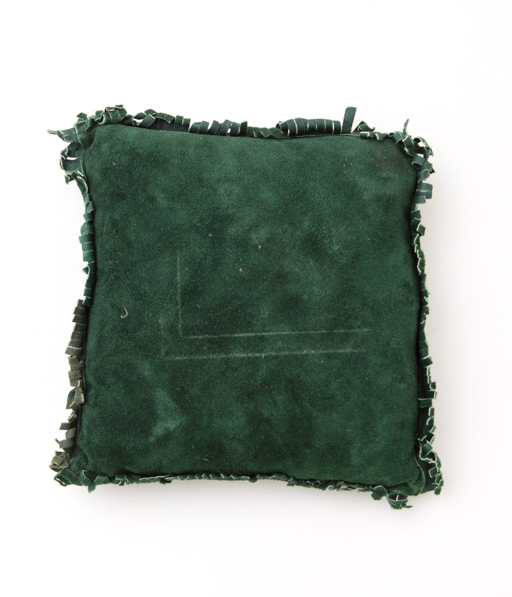 VINTAGE FABRIC "INDIAN HAND PAINT SUEDE PILLOW 2SET"