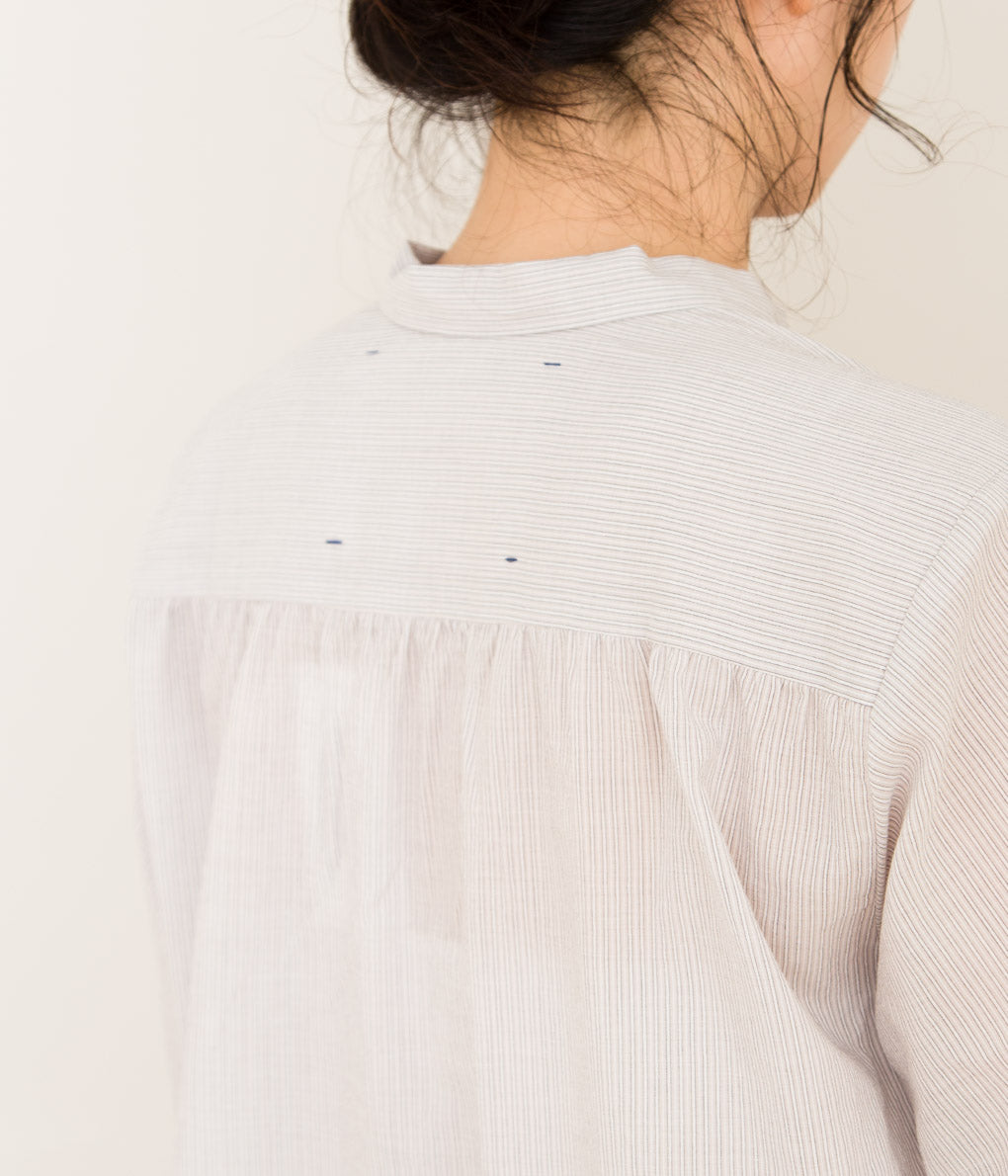 STUDIO DE LOSTANGES "METAPHORE BLOUSE"(FINE BEIGE STRIPE)