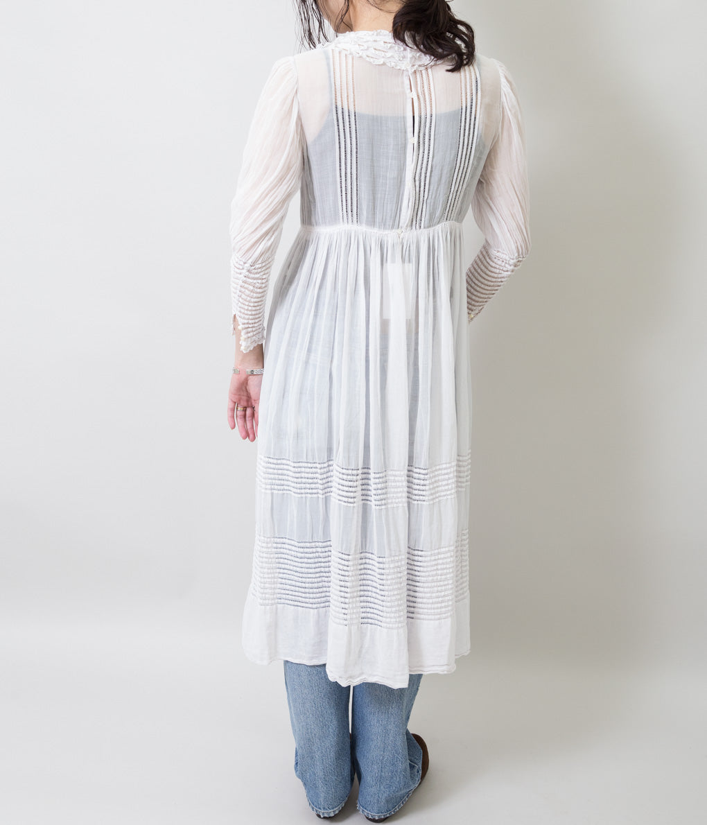VINTAGE "20'S EURO LACE DRESS"(WHITE)