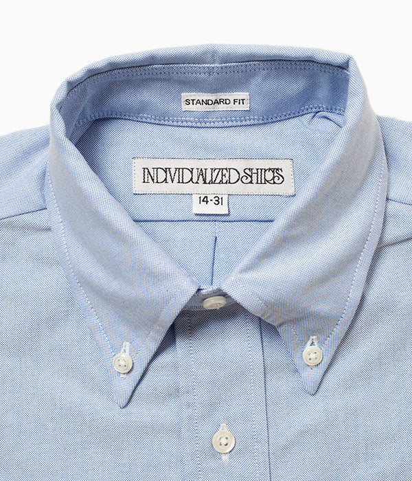 INDIVIDUALIZED SHIRTS "CAMBRIDGE OXFORD (STANDARD FIT BUTTON DOWN SHIRT)(LT BLUE)"