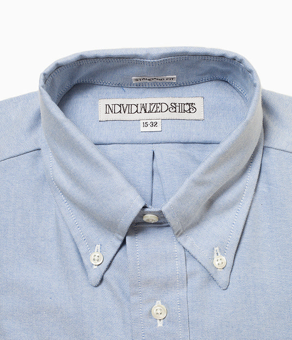 INDIVIDUALIZED SHIRTS "REGATTA OXFORD (STANDARD FIT BUTTON DOWN SHIRT)(LT BLUE)"