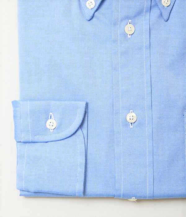 INDIVIDUALIZED SHIRTS "PINPOINT OXFORD TWO PLY 80S (STANDARD FIT BUTTON DOWN SHIRT)(LT BLUE)"