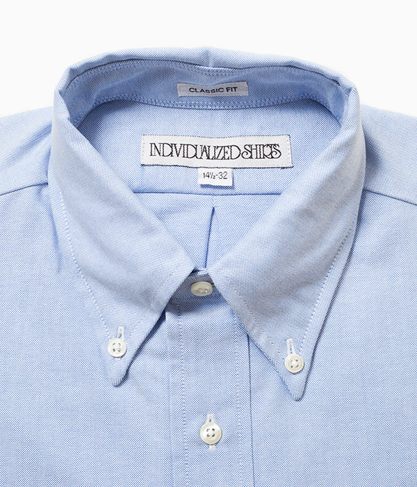 INDIVIDUALIZED SHIRTS "CAMBRIDGE OXFORD (CLASSIC FIT BUTTON DOWN SHIRT)(LT BLUE)"