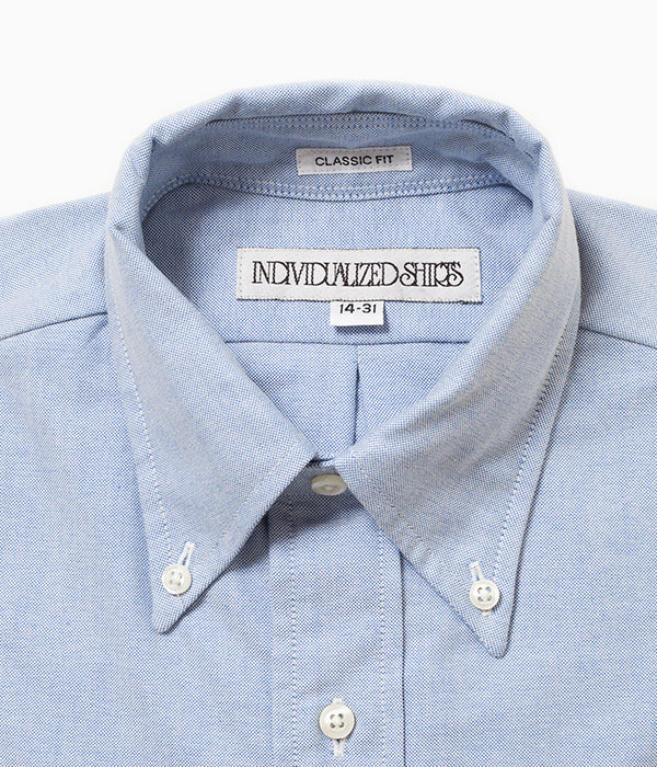 INDIVIDUALIZED SHIRTS "REGATTA OXFORD (CLASSIC FIT BUTTON DOWN SHIRT)(LT BLUE)"