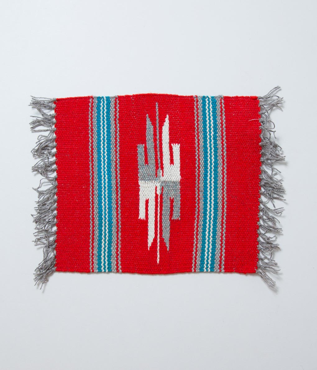 VINTAGE "50'S〜 CHIMAYO RUG SQUARE SMALL"(RED1)