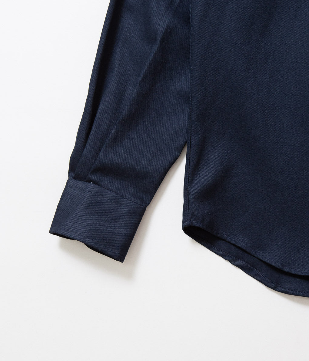 INDIVIDUALIZED SHIRTS "MILITARY TWILL (STANDARD FIT MBDM COLLAR SHIRT)"(NAVY)