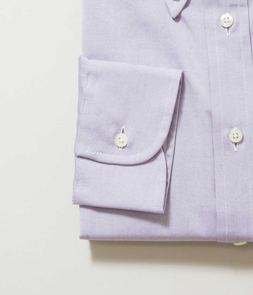 INDIVIDUALIZED SHIRTS "PINPOINT OXFORD TWO PLY 80S STANDARD FIT BUTON DOWN SHIRT" (PURPLE)