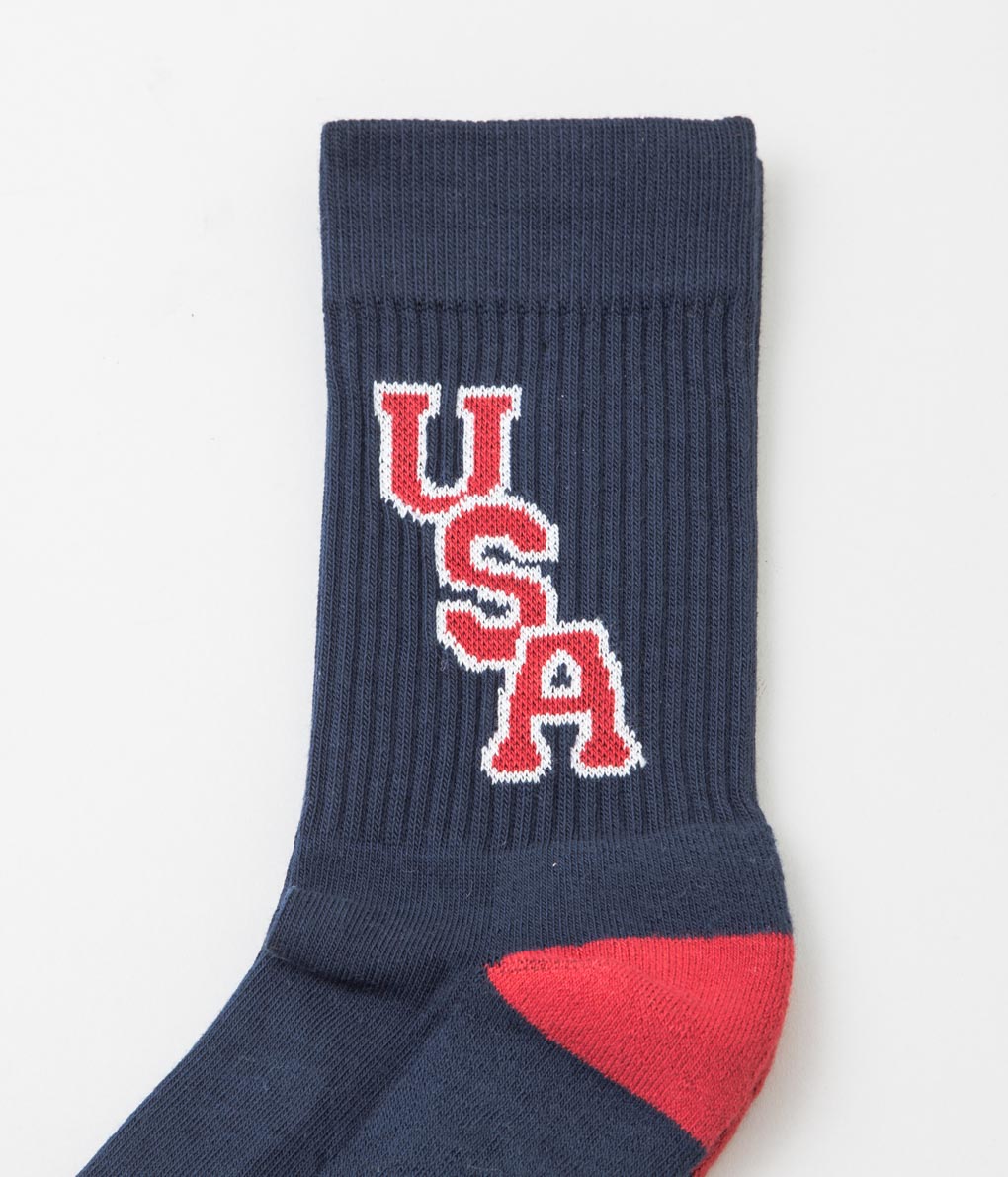 AMERICAN TRENCH "1968 USA SOCK"(NAVY)