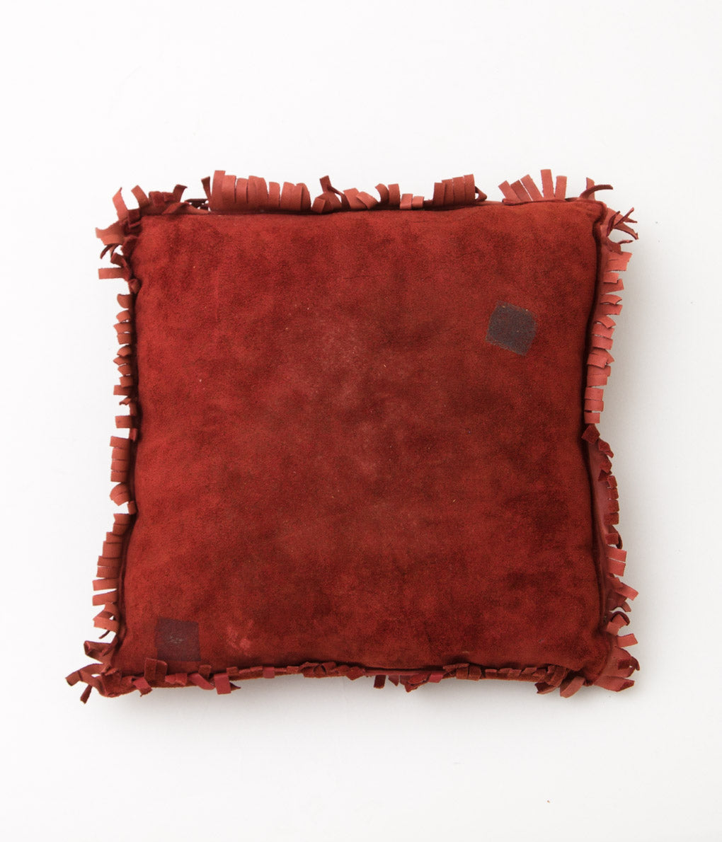 VINTAGE FABRIC "INDIAN HAND PAINT SUEDE PILLOW 2SET"