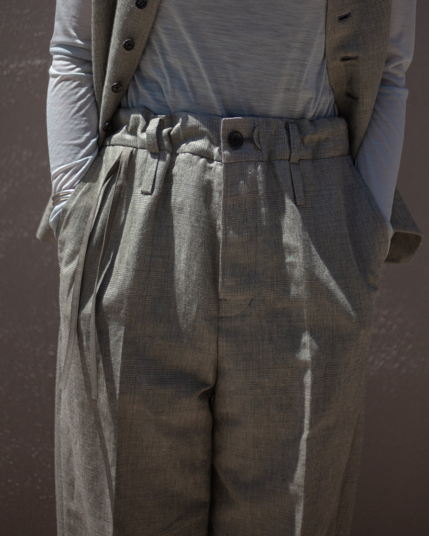 JONNLYNX "WIDE PANTS"(GLEN CHECK)