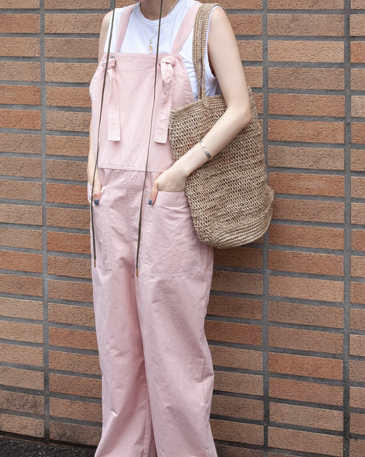 JONNLYNX "HEMP COTTON OVERALLS"(PINK)