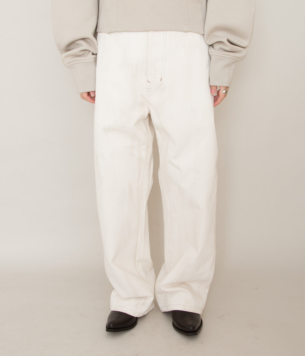 NOMAT "HIGH WAIST PANTS"(WHITE PAINT)