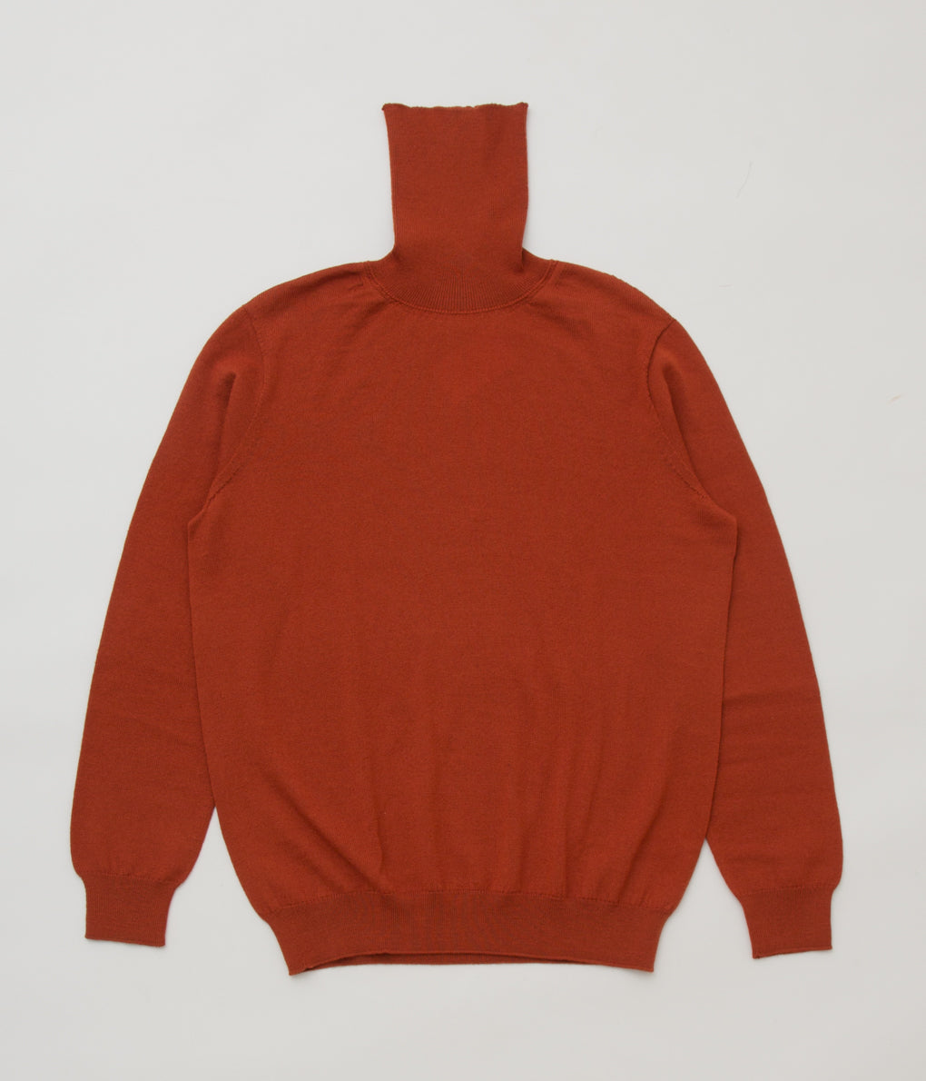 USONIAN SPORTSWEAR "ARLO TURTLE NECK SWEATER"(OCHRE)