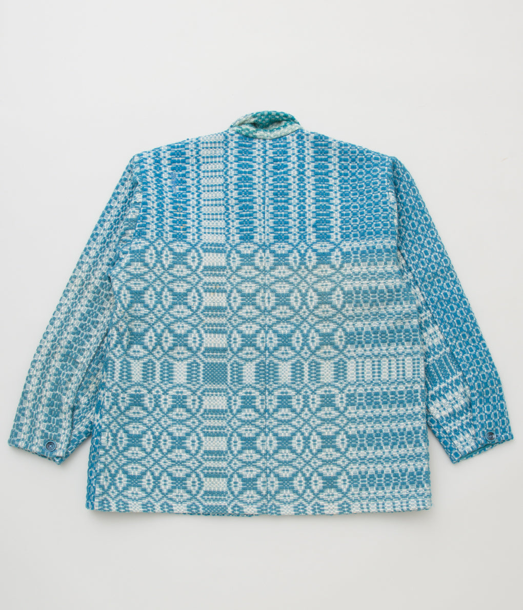 FAREWELL FRANCES "WOOL COVERLET CLAUDE COAT"(TURQUOISE COVERLET)