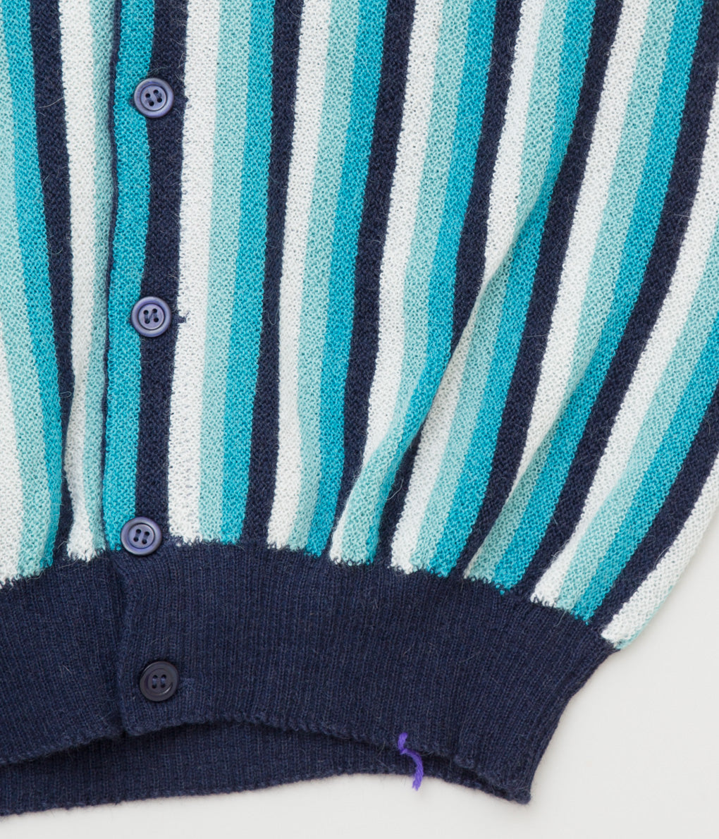 FANNI LEMMERMAYER "ALLOVER STRIPE MENS CARDIGAN 4COL"(NAVY MULTI)