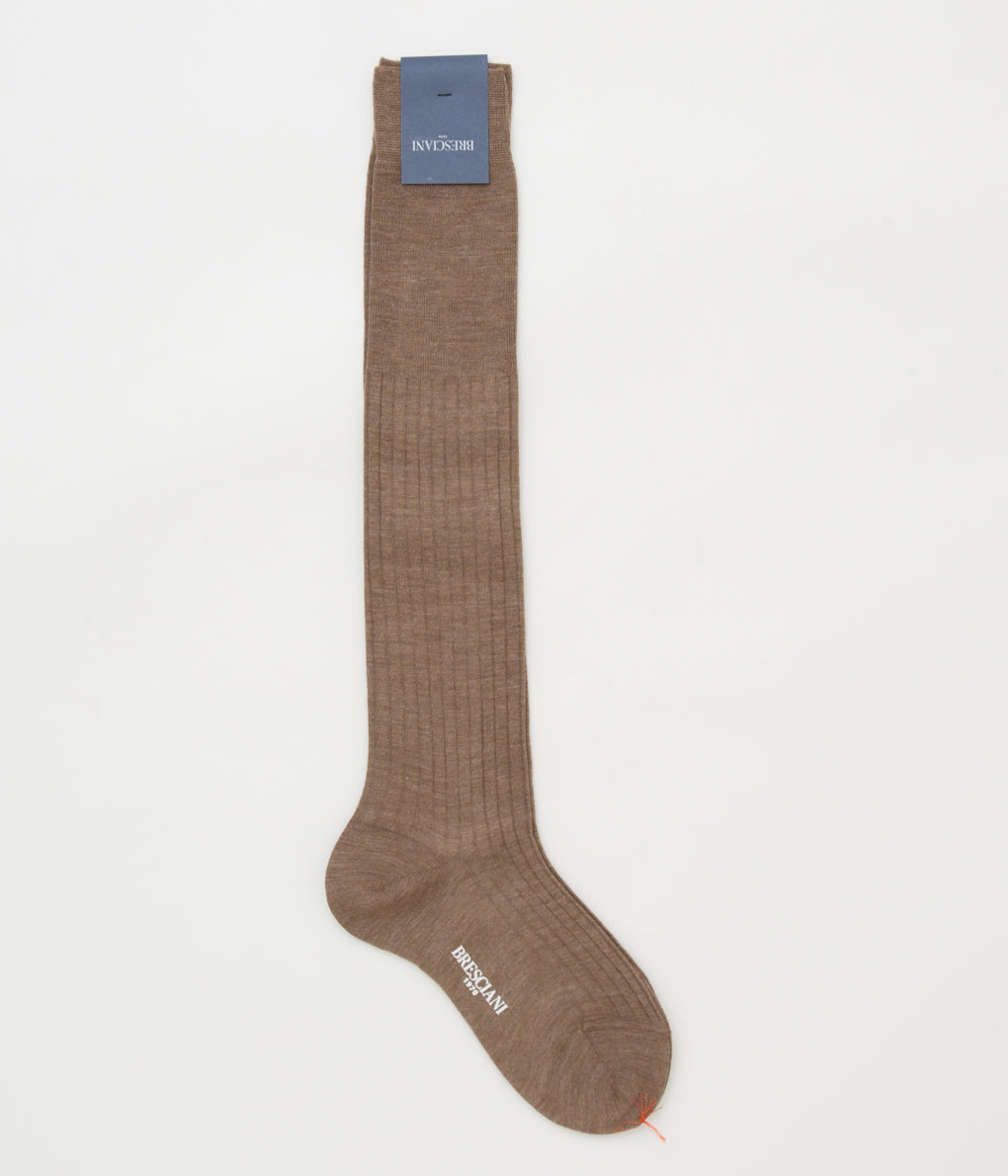 BRESCIANI "RIB SOLID LONG HOSE"(MIX BROWN)