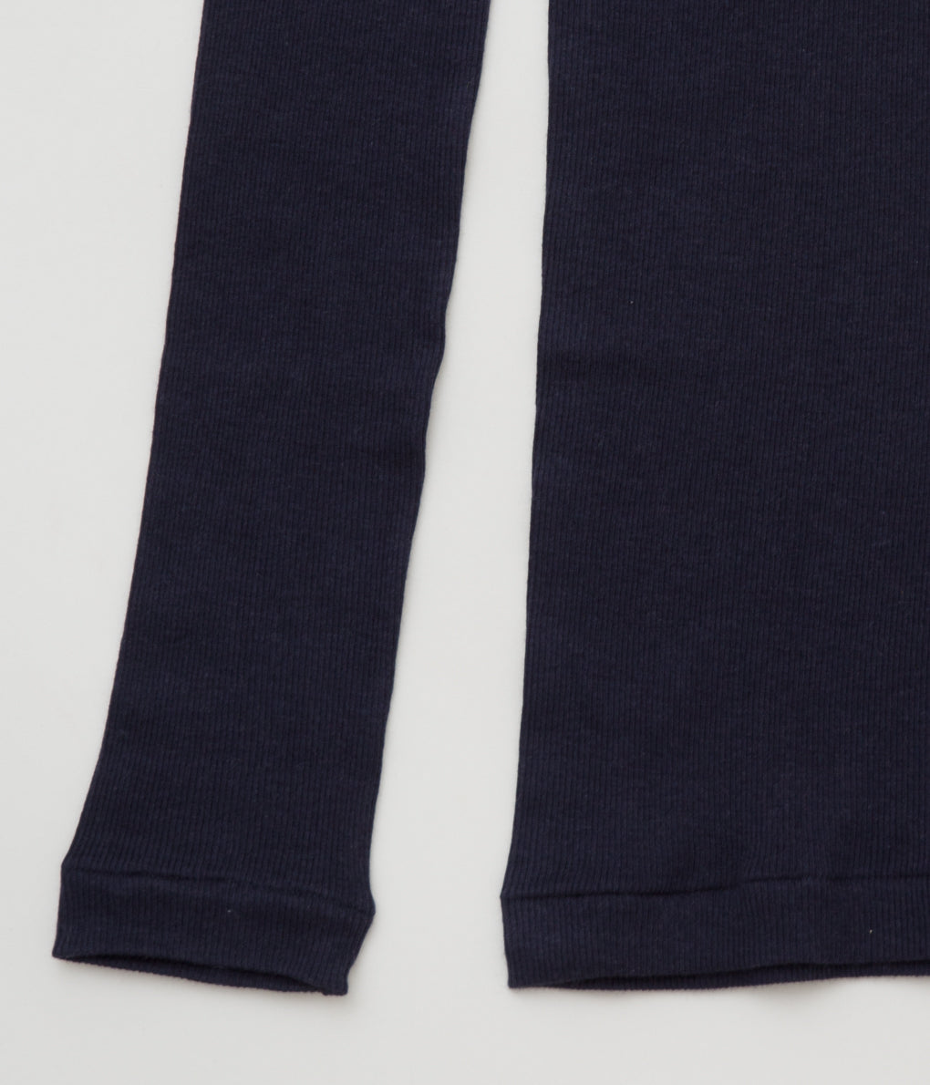 SOUPLE LUZ "RIB CREW NECK LONG SLEEVE T "(MIDNIGHT NAVY)