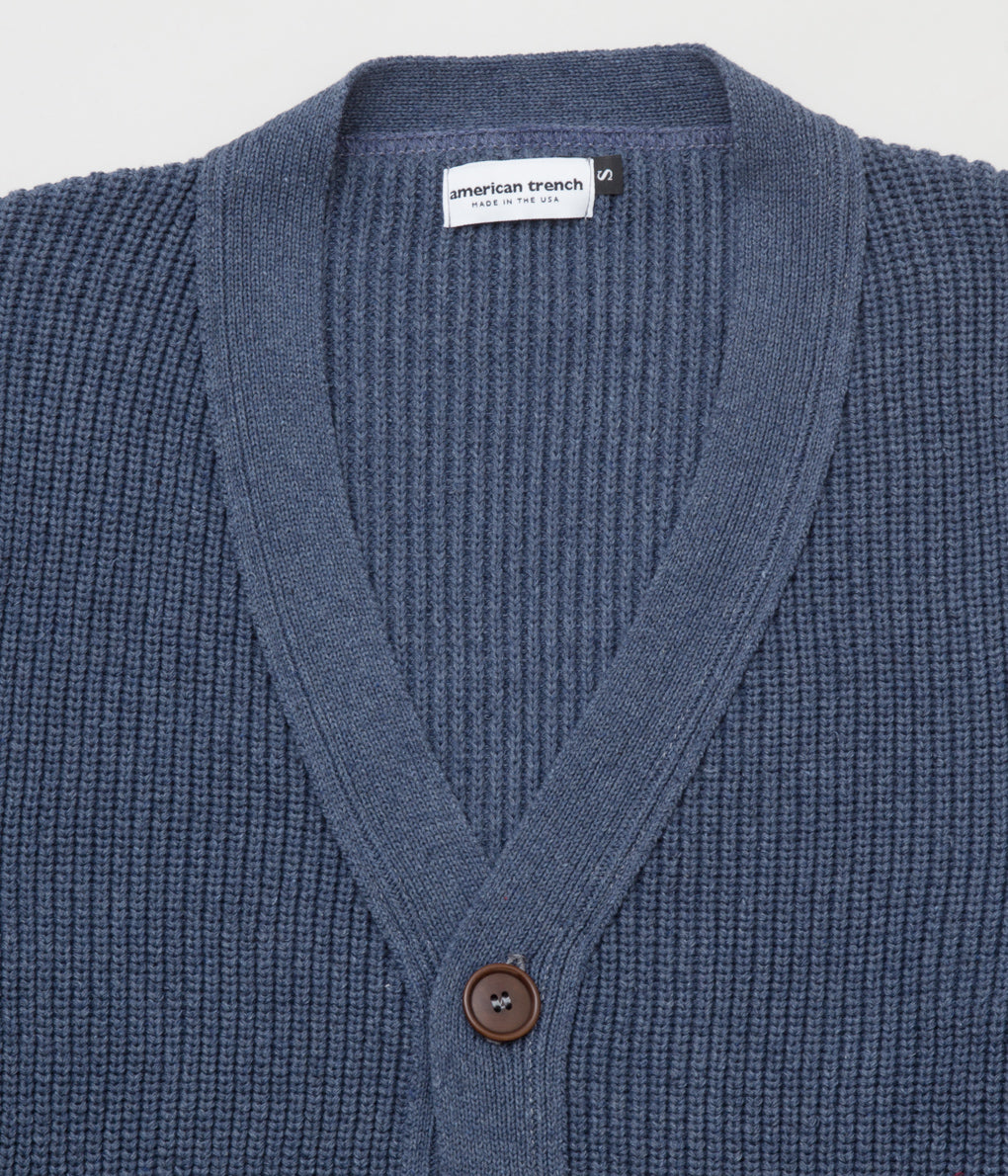 AMERICAN TRENCH "SHAKER KNIT CARDIGAN"(NAVY)