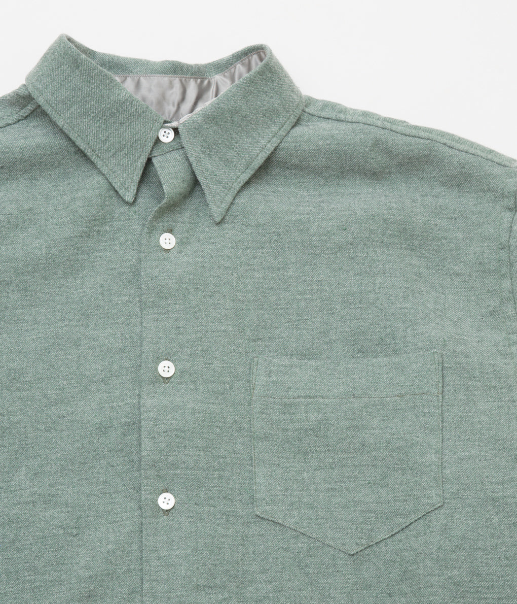 I AM DORK "CASHMERE LINEN LONG SLEEVE SHIRT"(GREEN)