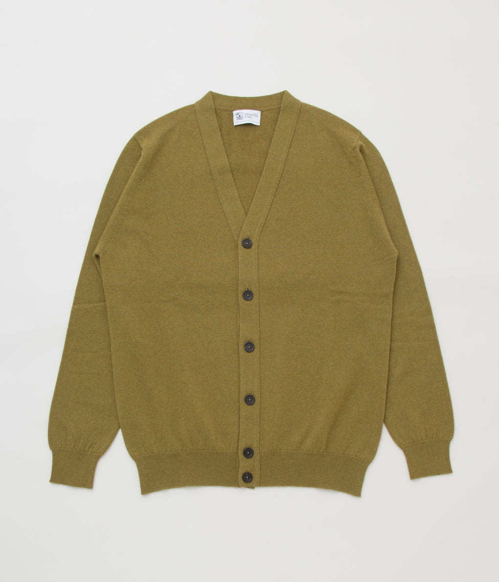 JOHNSTONS OF ELGIN"CLASSIC CASHMERE VEE NECK CARDIGAN"(HIGHLAND)