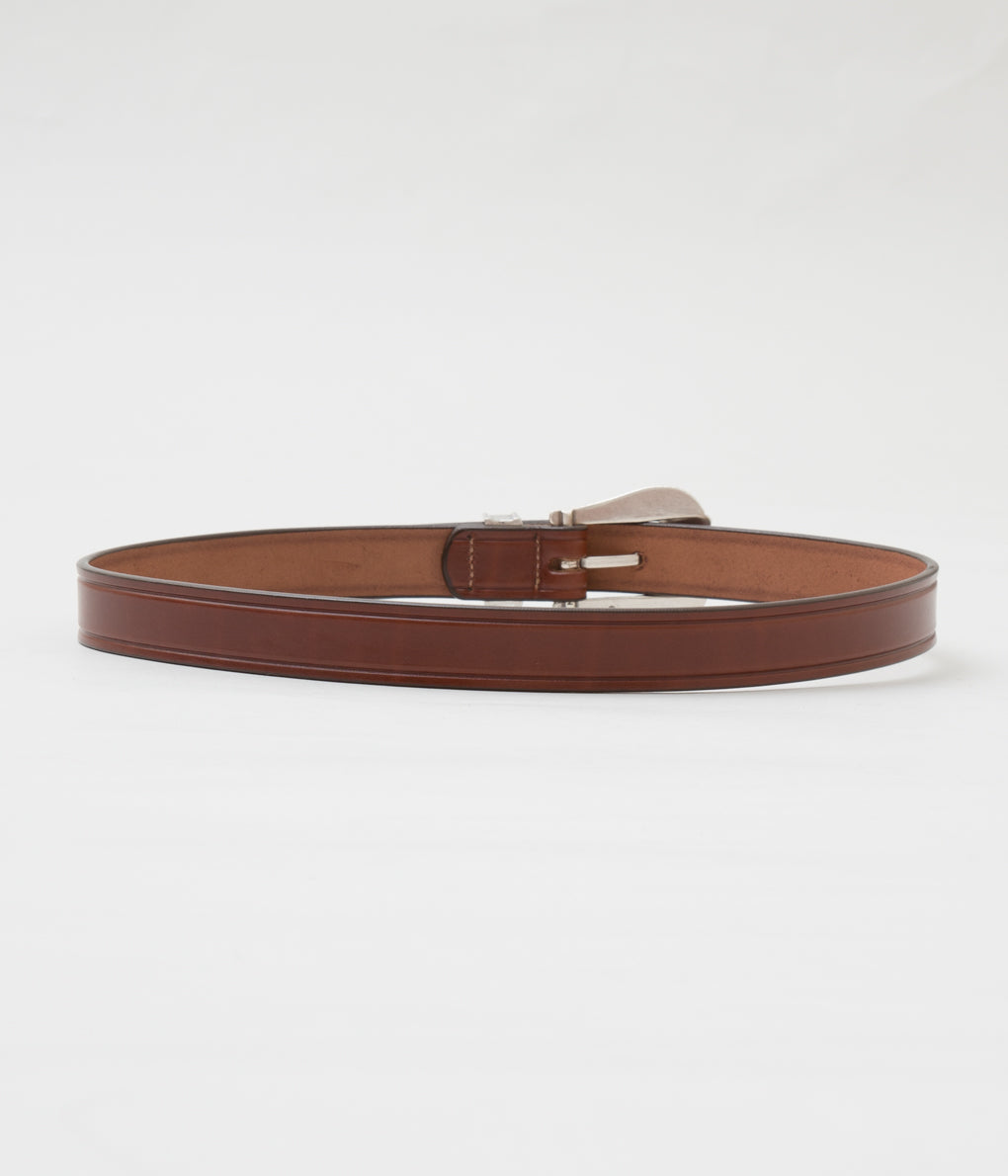 TORY LEATHER "【3093】3-PIECE SILVER BUCKLE BELTS"(OAKBARK/NICKEL)