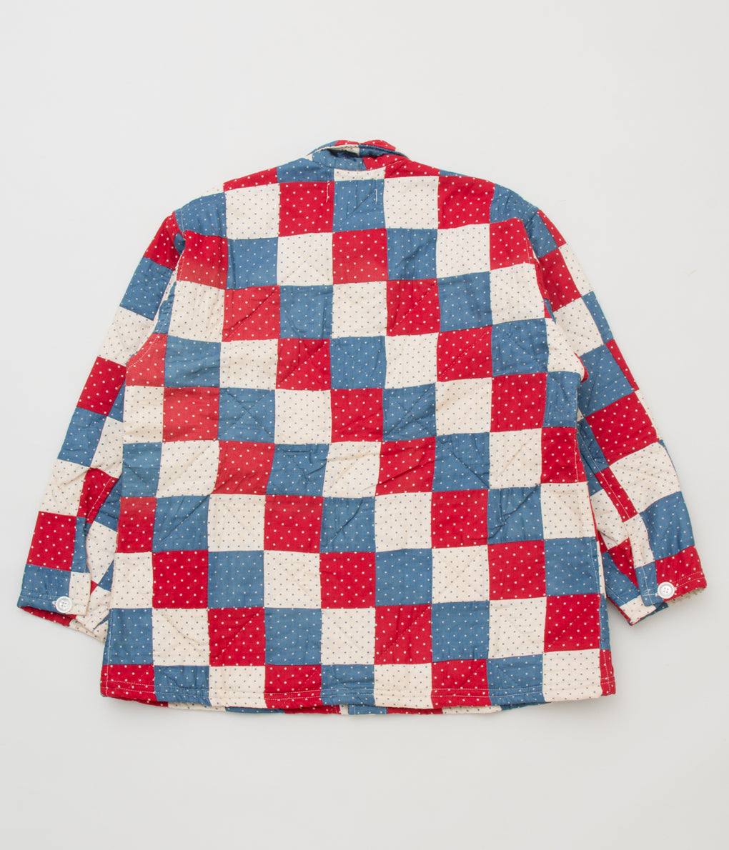 FAREWELL FRANCES "CLAUDE QUILTED COAT"(RED/BLUE MULTI)