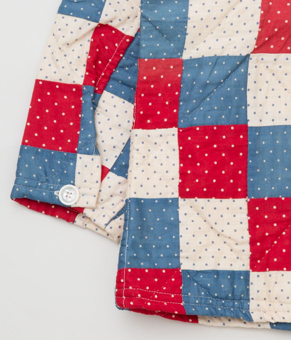 FAREWELL FRANCES "CLAUDE QUILTED COAT"(RED/BLUE MULTI)