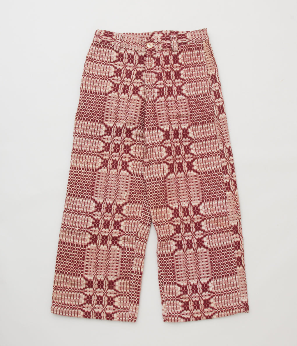 FAREWELL FRANCES "WOOL COVERLET CLAUDE PANTS "(BURGUNDY)