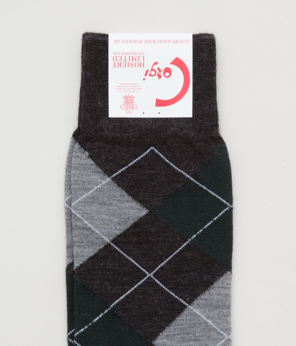 CORGI "ARGYLE SOCK"(CHARCOAL/GREY)