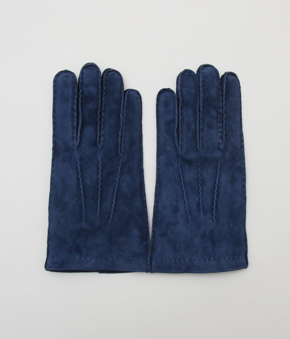 MAZZOLENI "MENS LAMBSKIN SUEDE"(NAVY BLUE)