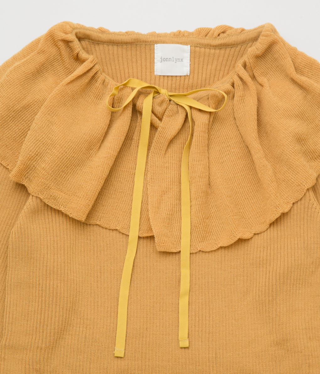 JONNLYNX "FRILL PULLOVER"(MUSTARD)