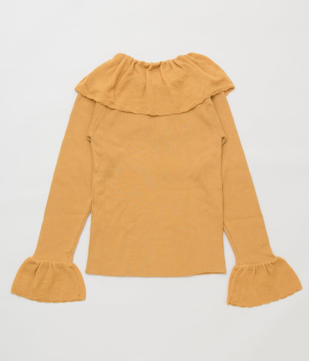 JONNLYNX "FRILL PULLOVER"(MUSTARD)