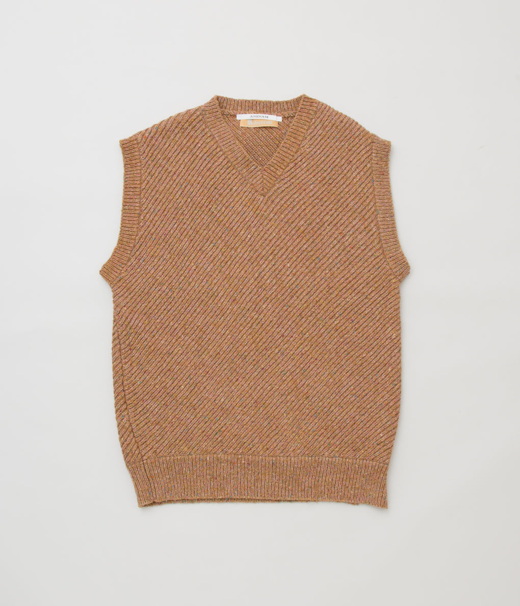 ANSNAM "KNIT VEST"(ORANGE)