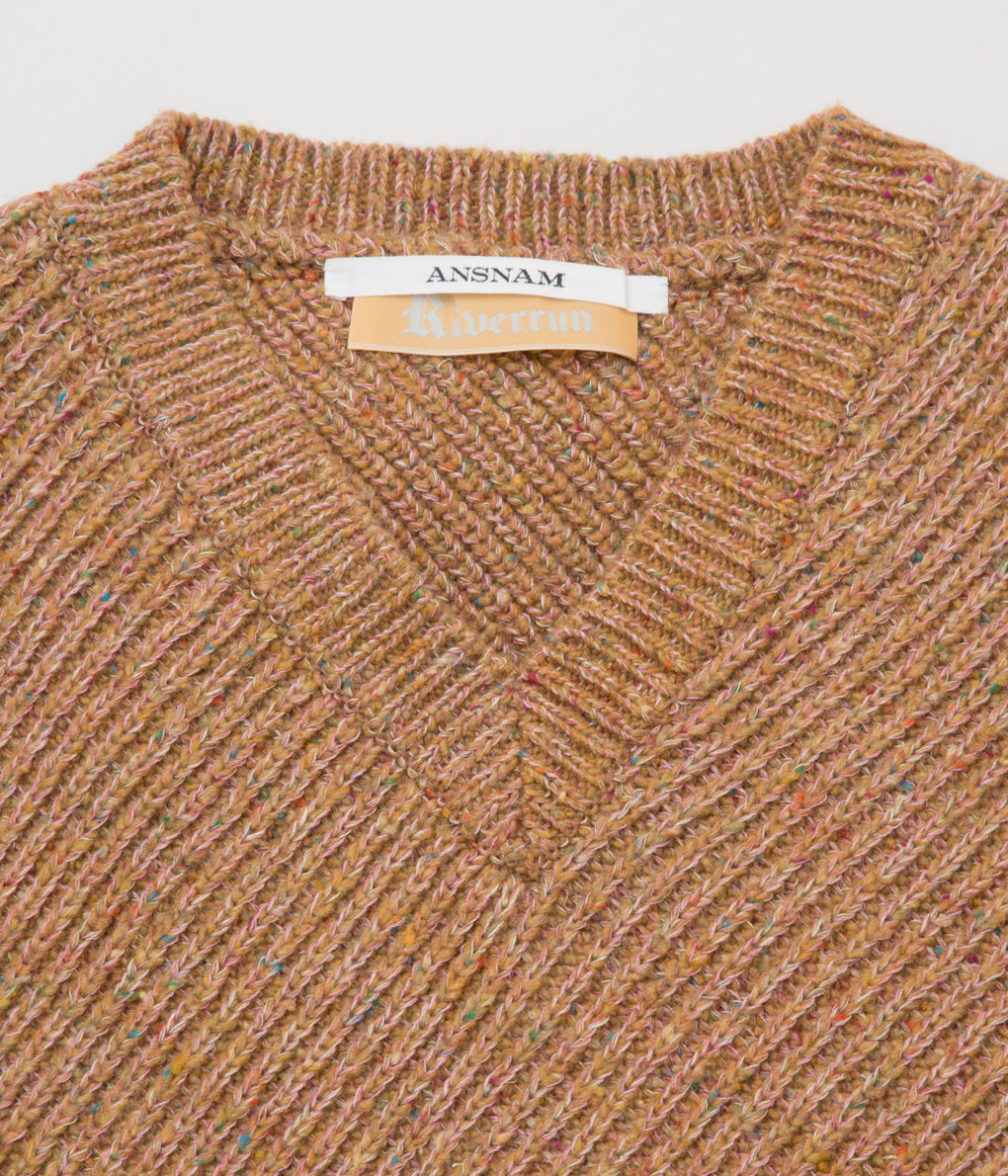 ANSNAM "KNIT VEST"(ORANGE)