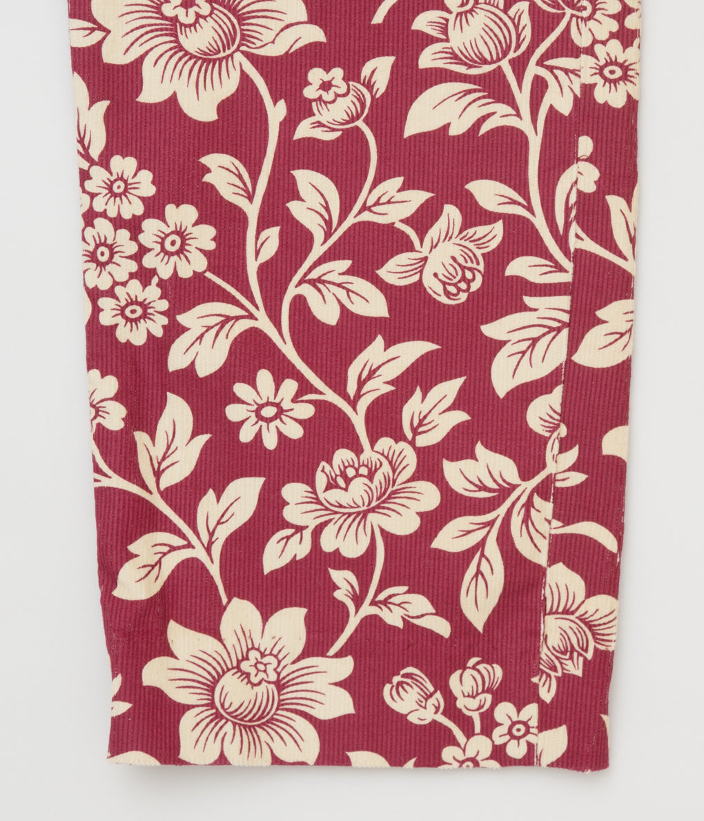 BODE "FLORAL CORDUROY TROUSER" (RED CREAM)