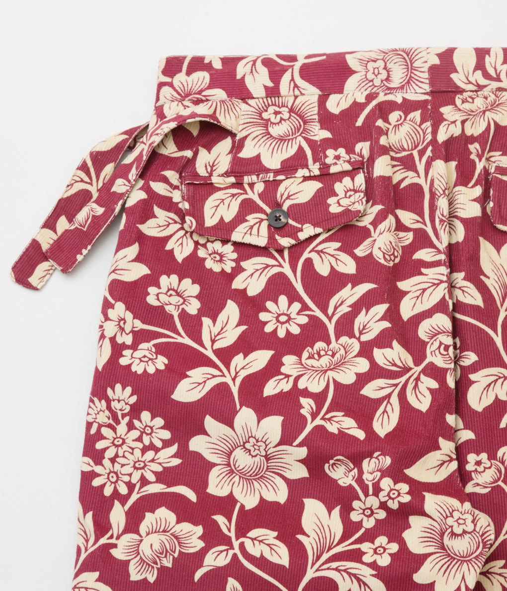 BODE "FLORAL CORDUROY TROUSER" (RED CREAM)