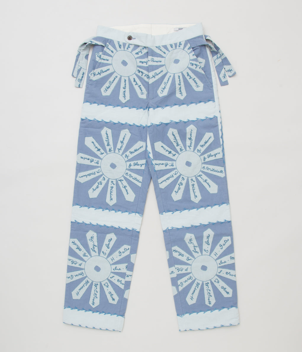 BODE "SIGNATURE FLORAL TROUSERS" (BLUE CREAM)