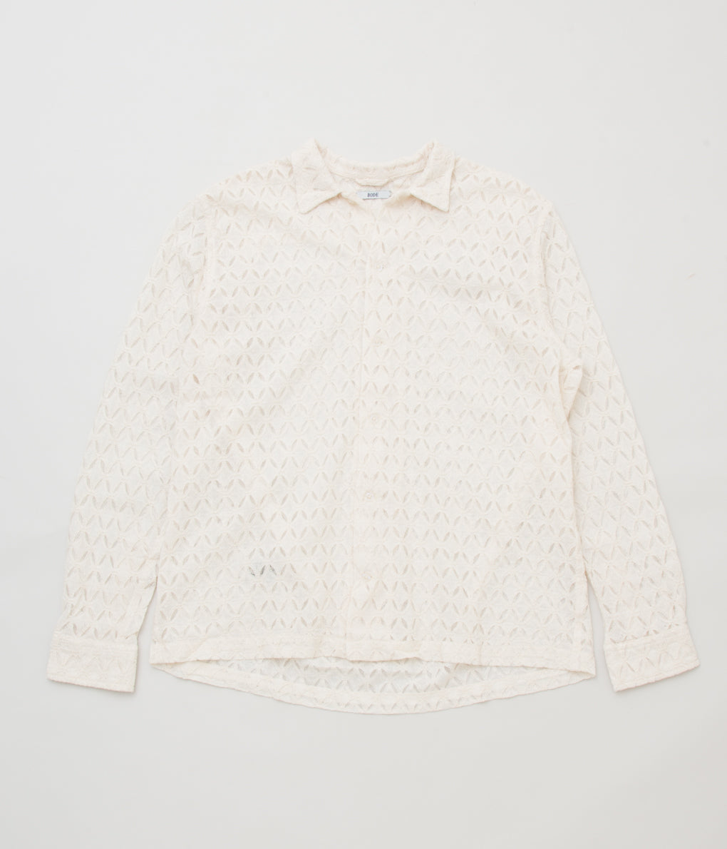 BODE "LATTICE LACE LS SHIRT"(NATURAL)