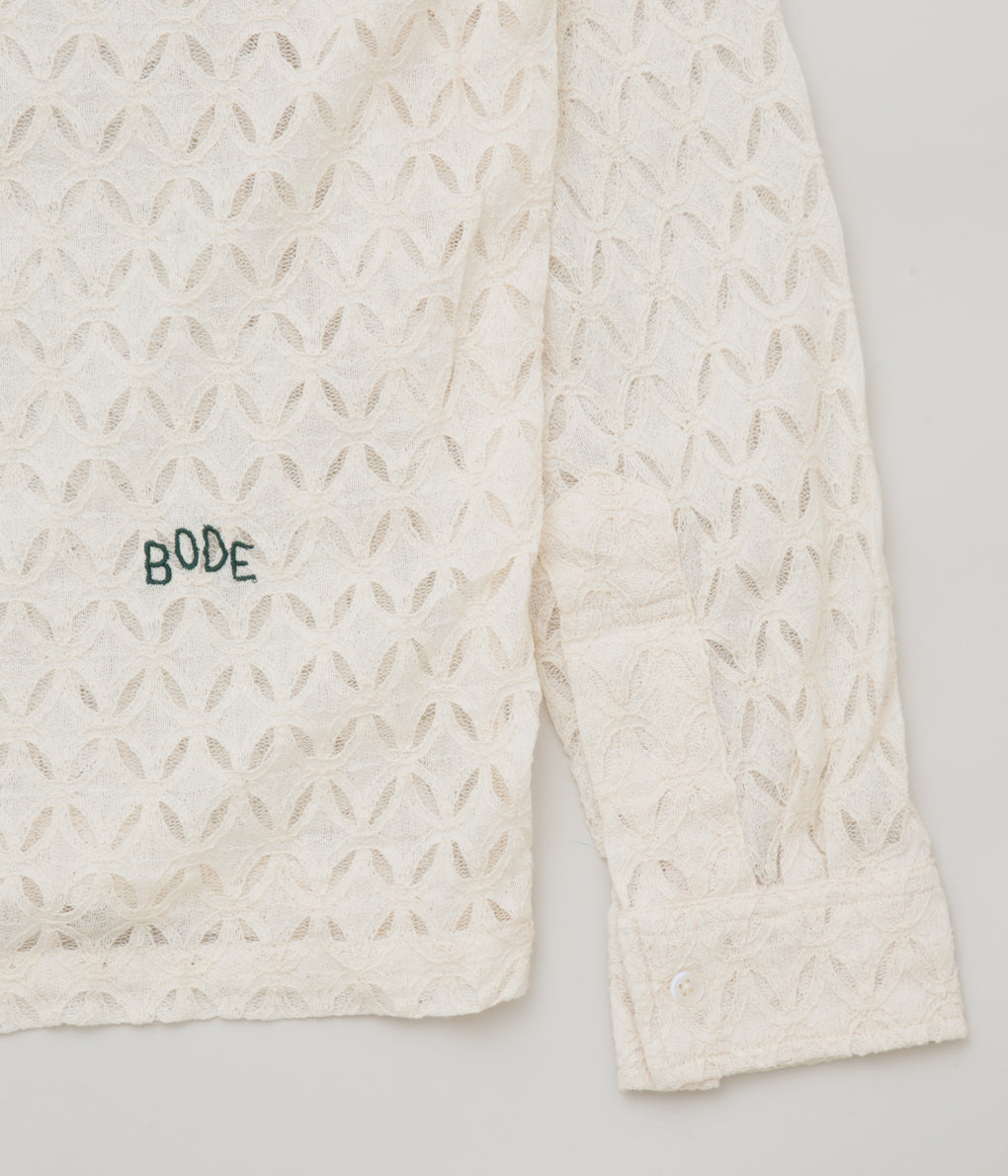 BODE "LATTICE LACE LS SHIRT"(NATURAL)