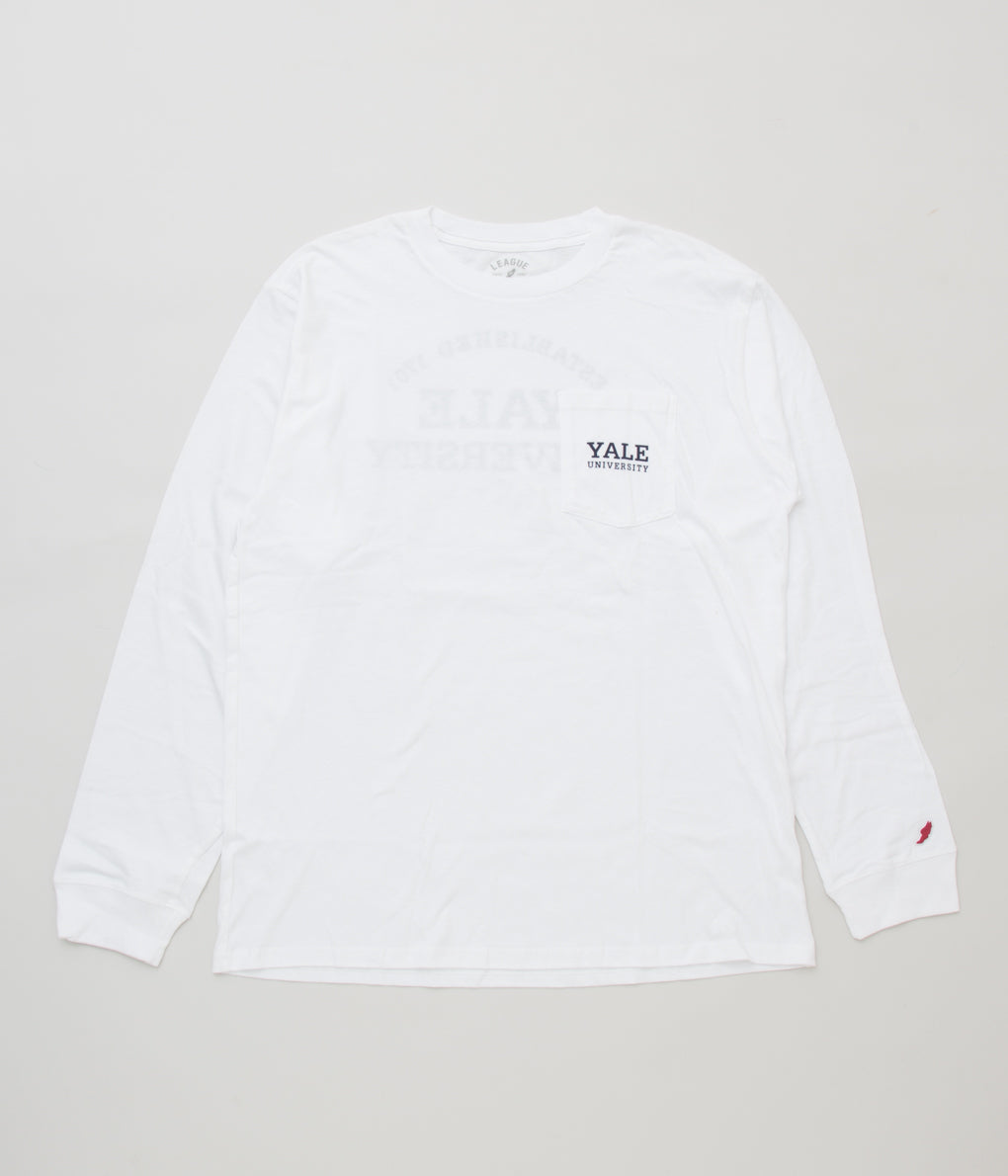 VINTAGE CLOTHING "YALE LONG SLEEVE TEE"(WHITE)