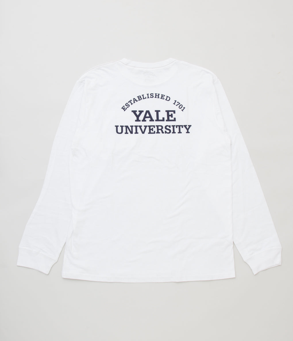 VINTAGE CLOTHING "YALE LONG SLEEVE TEE"(WHITE)