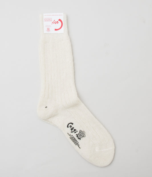 CORGI "UNISEX MOHAIR SOX"(WHITE)